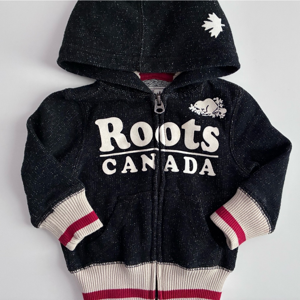 🇨🇦 Roots Cabin 3-6M full-zip hoodie sweatshirt